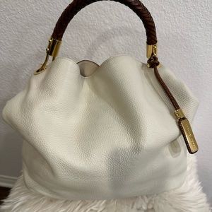 Michael Kors Leather Braided Strap Shoulder Bag